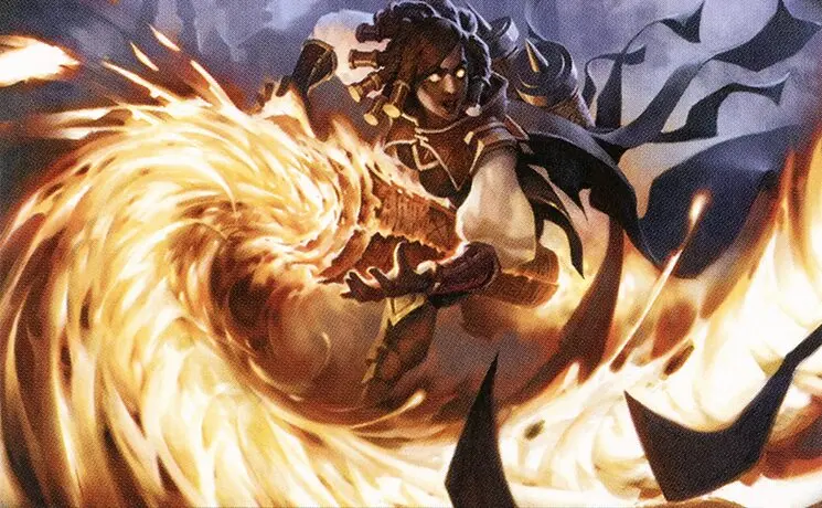 Art detail — Flamescroll Celebrant // Revel in Silence