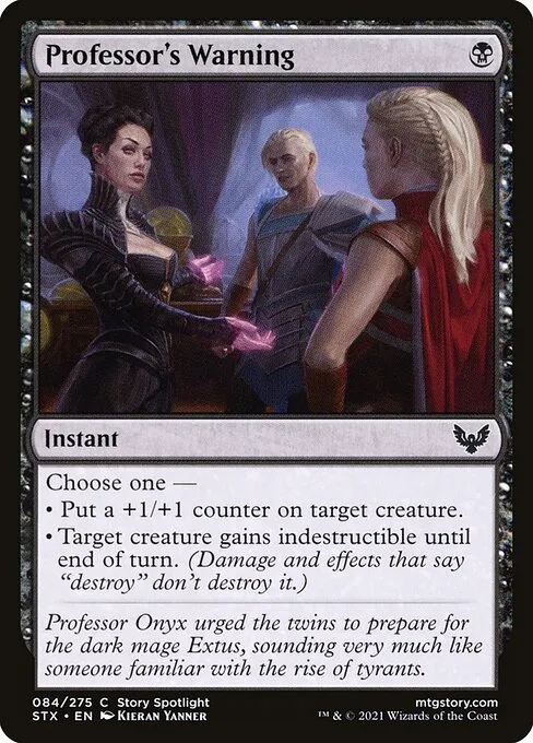 Professor's Warning — Strixhaven: School of Mages