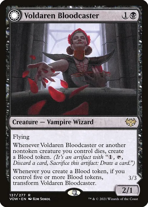 Voldaren Bloodcaster // Bloodbat Summoner — Innistrad: Crimson Vow