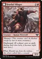 Fearful Villager // Fearsome Werewolf — Innistrad: Crimson Vow