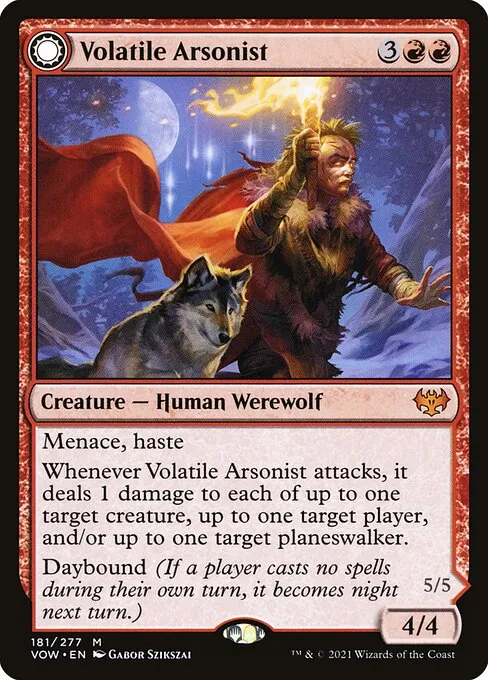Volatile Arsonist // Dire-Strain Anarchist — Innistrad: Crimson Vow