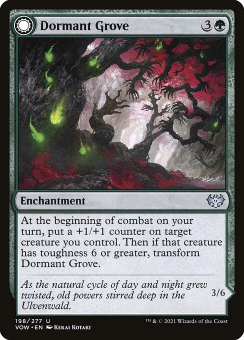 Dormant Grove // Gnarled Grovestrider — Innistrad: Crimson Vow