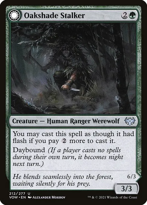 Oakshade Stalker // Moonlit Ambusher — Innistrad: Crimson Vow