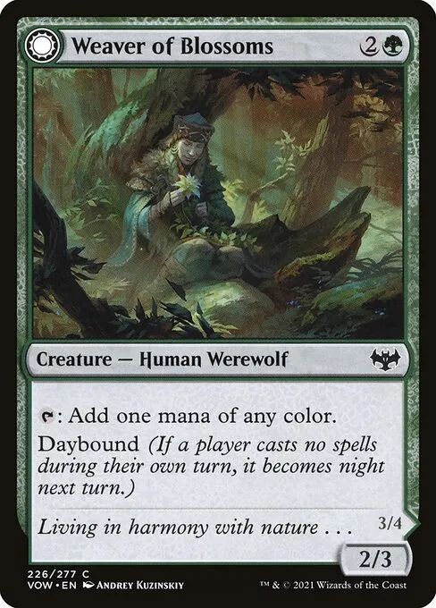 Weaver of Blossoms // Blossom-Clad Werewolf — Innistrad: Crimson Vow