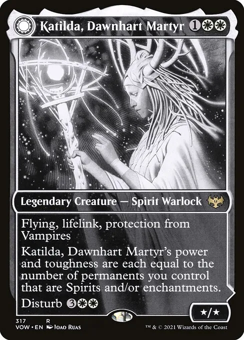 Katilda, Dawnhart Martyr // Katilda's Rising Dawn — Innistrad: Crimson Vow