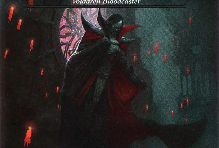 Art detail — Voldaren Bloodcaster // Bloodbat Summoner