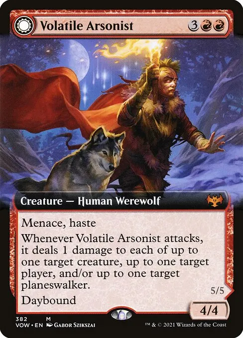 Volatile Arsonist // Dire-Strain Anarchist — Innistrad: Crimson Vow