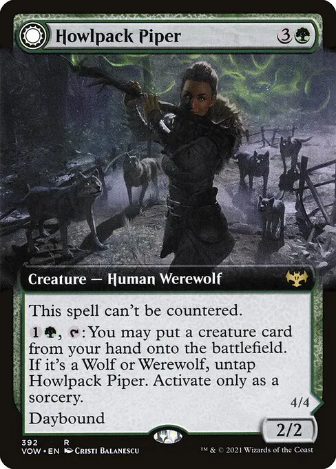 Howlpack Piper // Wildsong Howler — Innistrad: Crimson Vow