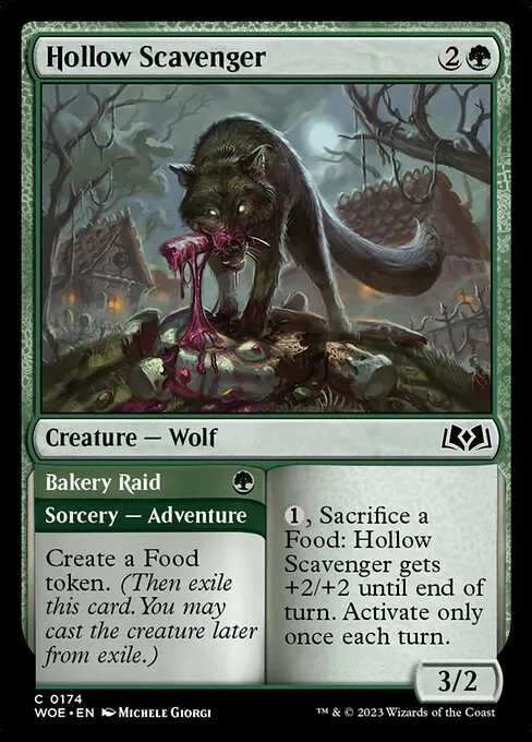 Hollow Scavenger // Bakery Raid — Wilds of Eldraine