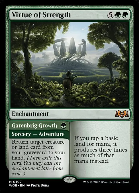 Virtue of Strength // Garenbrig Growth — Wilds of Eldraine