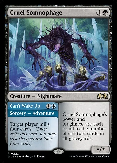 Cruel Somnophage // Can't Wake Up — Wilds of Eldraine