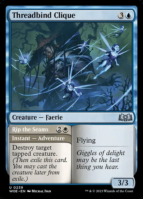 Threadbind Clique // Rip the Seams — Wilds of Eldraine