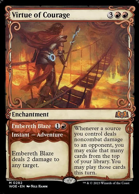 Virtue of Courage // Embereth Blaze — Wilds of Eldraine