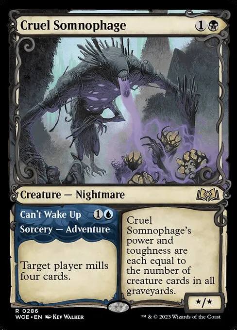 Cruel Somnophage // Can't Wake Up — Wilds of Eldraine