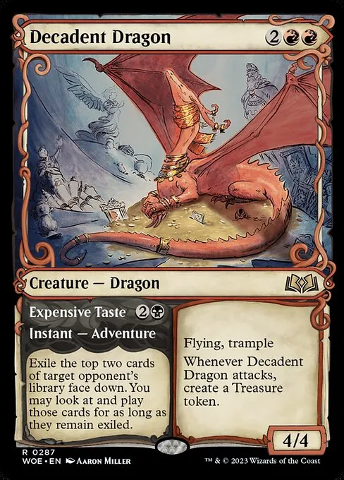 Decadent Dragon // Expensive Taste — Wilds of Eldraine