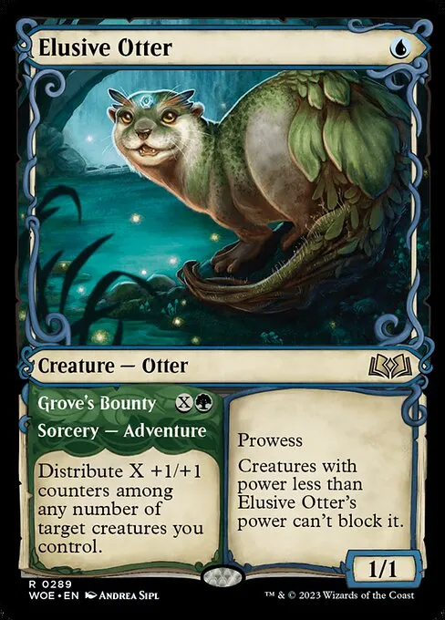 Elusive Otter // Grove's Bounty — Wilds of Eldraine