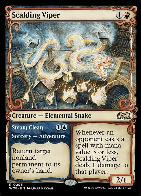 Scalding Viper // Steam Clean — Wilds of Eldraine
