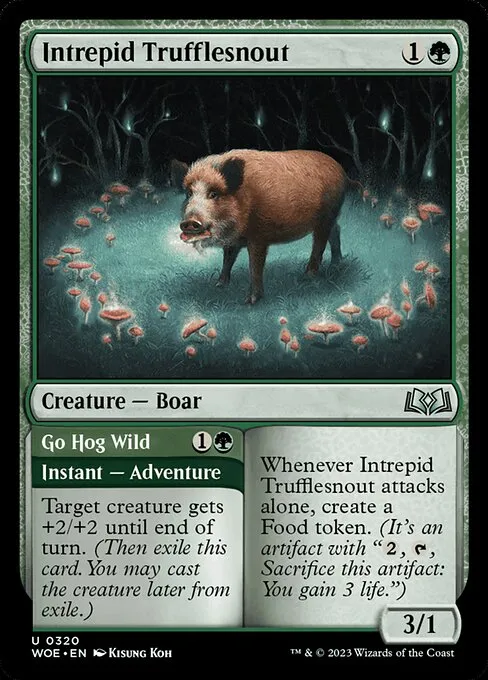 Intrepid Trufflesnout // Go Hog Wild — Wilds of Eldraine