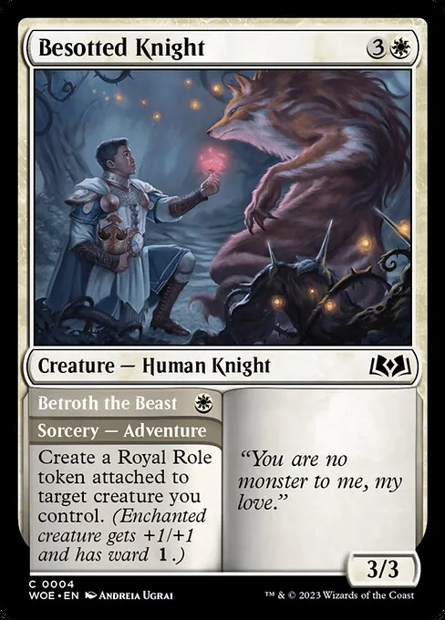 Besotted Knight // Betroth the Beast — Wilds of Eldraine