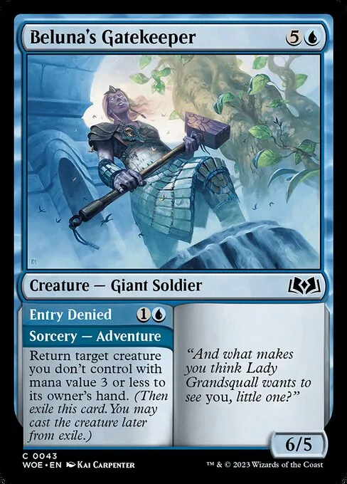 Beluna's Gatekeeper // Entry Denied — Wilds of Eldraine