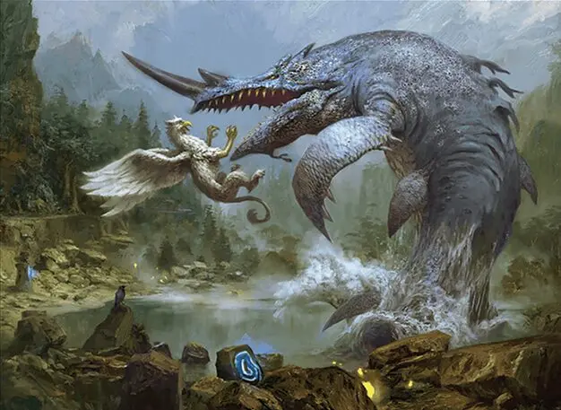 Art detail — Horned Loch-Whale // Lagoon Breach
