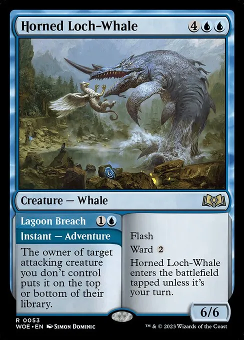 Horned Loch-Whale // Lagoon Breach — Wilds of Eldraine