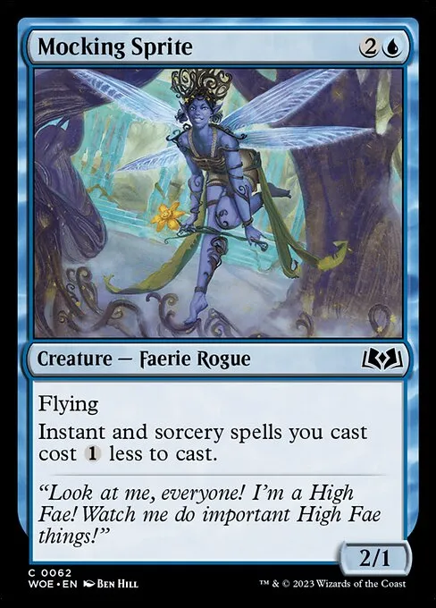 Mocking Sprite — Wilds of Eldraine