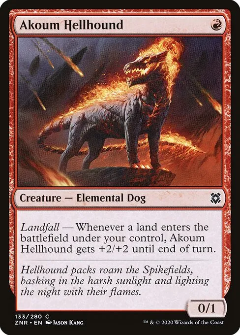 Akoum Hellhound — Zendikar Rising