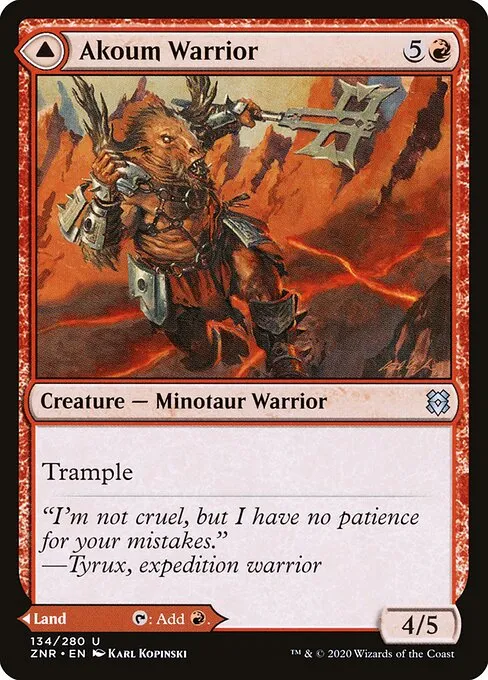 Akoum Warrior // Akoum Teeth — Zendikar Rising