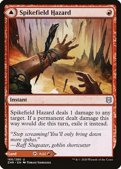 Spikefield Hazard // Spikefield Cave — Zendikar Rising