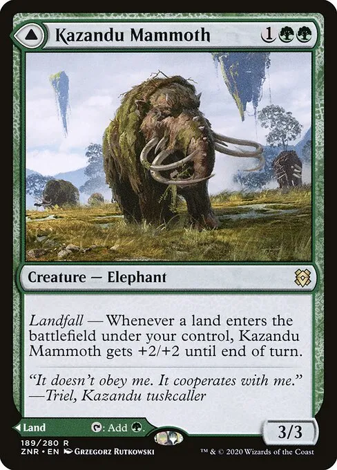 Kazandu Mammoth // Kazandu Valley — Zendikar Rising
