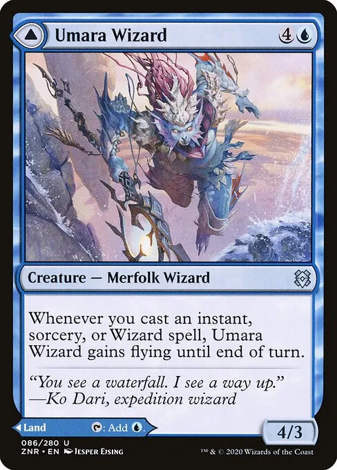 Umara Wizard // Umara Skyfalls — Zendikar Rising
