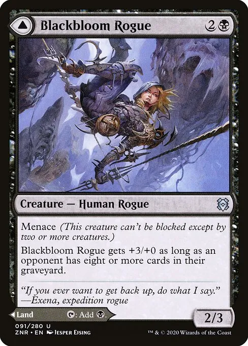 Blackbloom Rogue // Blackbloom Bog — Zendikar Rising