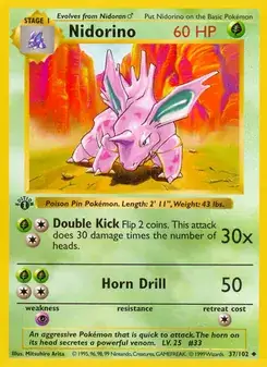 Nidorino — Base Set