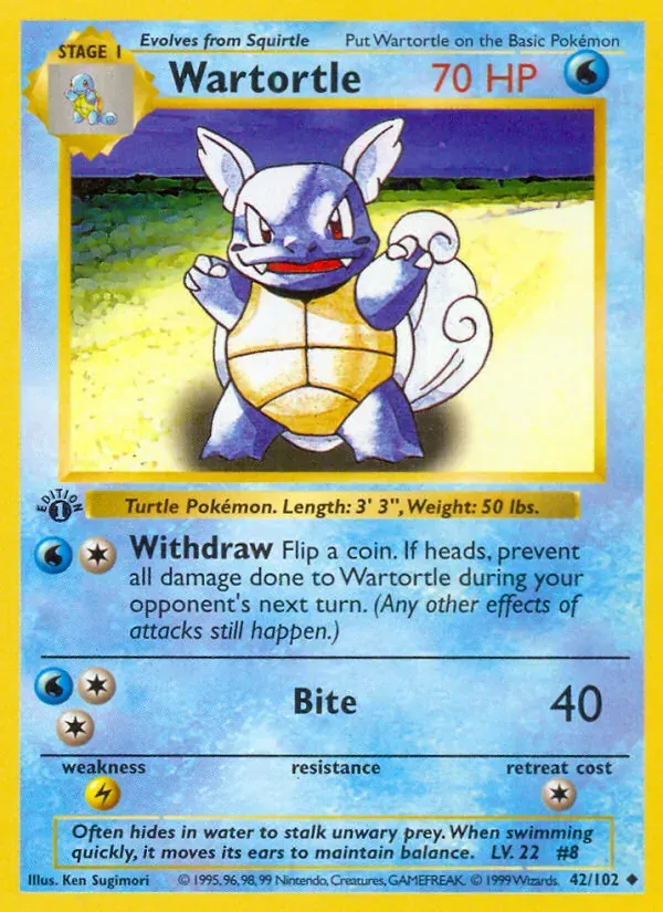 Wartortle — Base Set