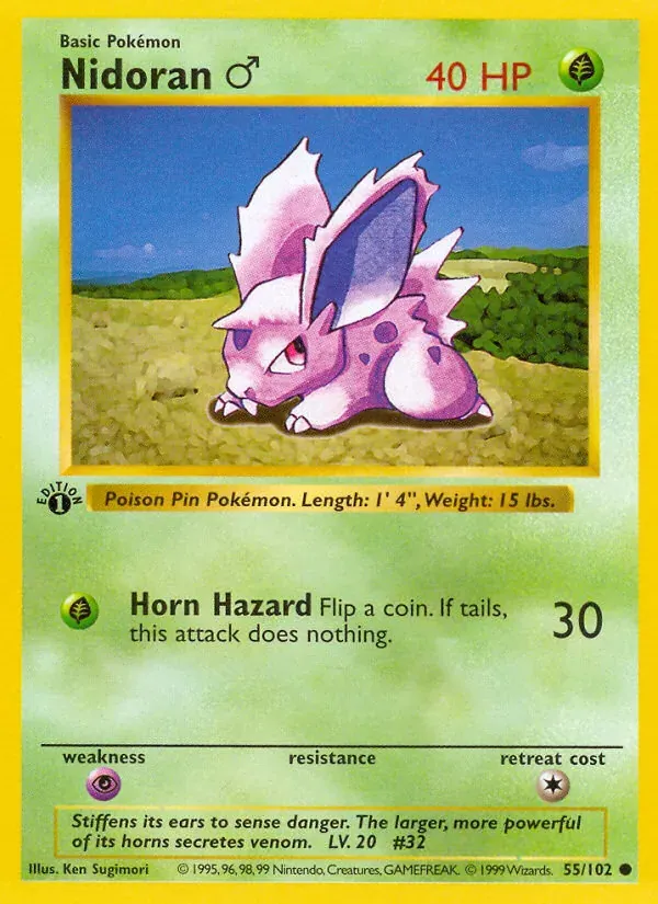 Nidoran♂ — Base Set