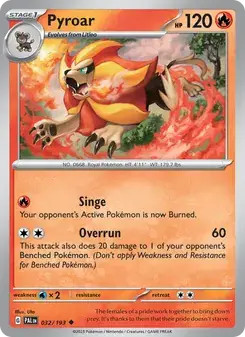 Pyroar — Paldea Evolved
