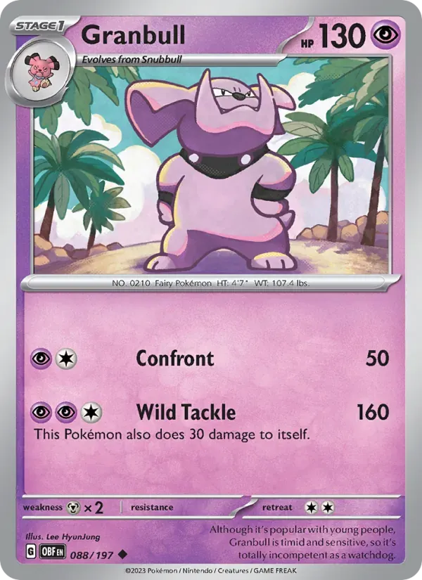 Granbull — Obsidian Flames