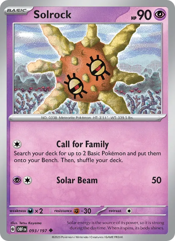 Solrock — Obsidian Flames