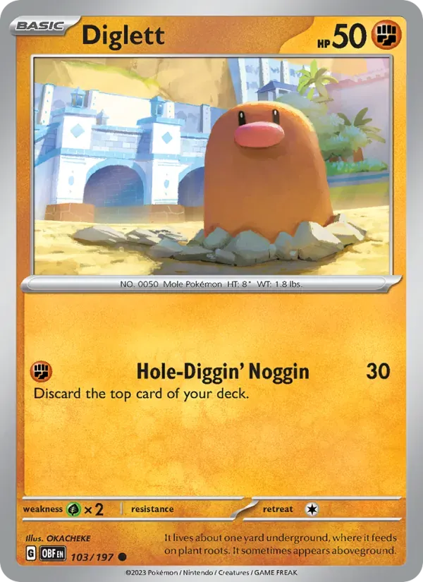 Diglett — Obsidian Flames