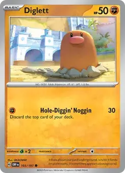 Diglett — Obsidian Flames