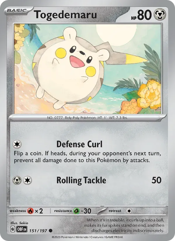 Togedemaru — Obsidian Flames