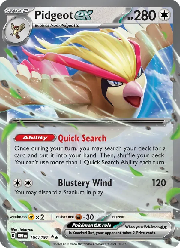Pidgeot ex — Obsidian Flames