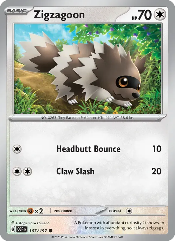 Zigzagoon — Obsidian Flames