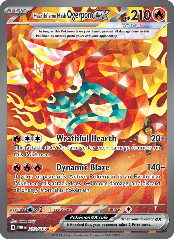 Hearthflame Mask Ogerpon ex — Twilight Masquerade