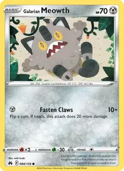 Galarian Meowth — Crown Zenith