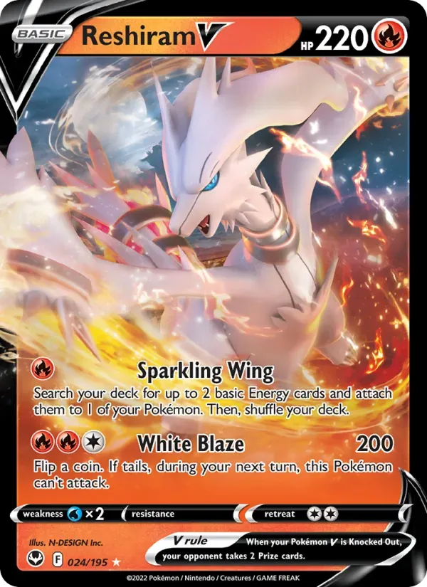 Reshiram V — Silver Tempest