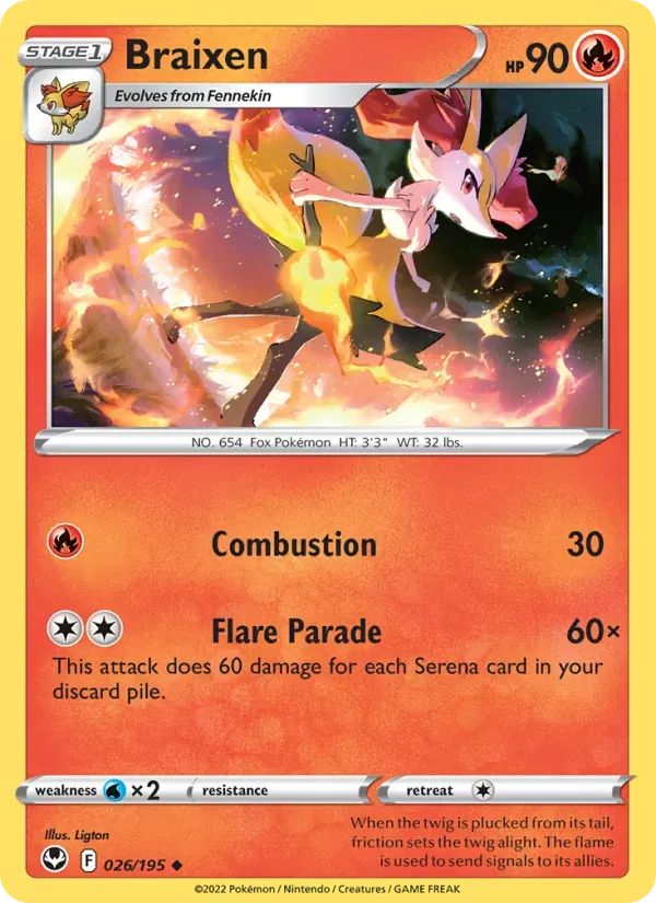 Braixen — Silver Tempest